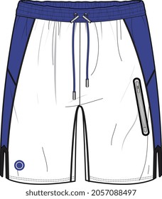 MAN AND BOYS SWIM SHORTS  KNICKER BEACH AND CASUAL WEAR VECTOR ILLUSTRATION SKETCH