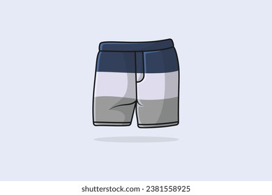 Mann und Jungen Schwimmen Kurze Knicker und lockere Vektorgrafik. Modeobjekte Symbol-Konzept. Männliche aktive Hosen mit Kompressions-Leggings innere enge Hosen Vektordesign.