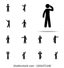 man brain, head icon. Man Pointing Finger icons universal set for web and mobile