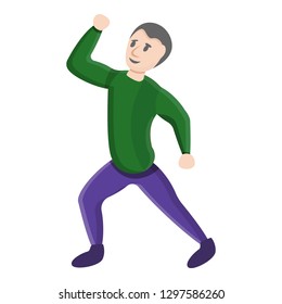 Man brake dance move icon. Cartoon of man brake dance move vector icon for web design isolated on white background