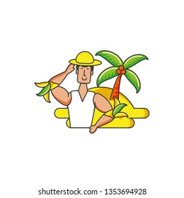 man brazilian dancer with beach