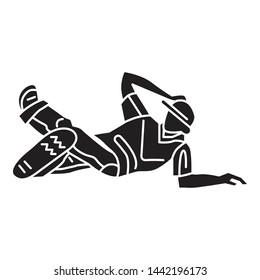 Man break dancer icon. Simple illustration of man break dancer vector icon for web design isolated on white background