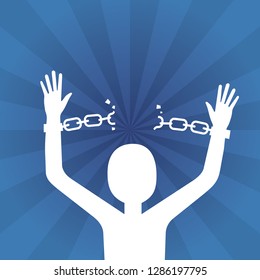 man breaks free, break the chains