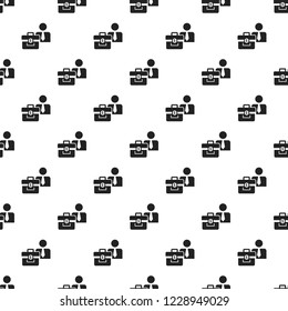 Man bribery money bag pattern seamless vector repeat for any web design