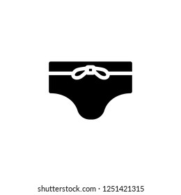 Man brief trunk icon vector illustration in solid/glyph style
