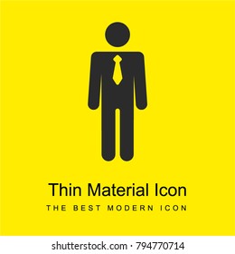 Man bright yellow material minimal icon or logo design