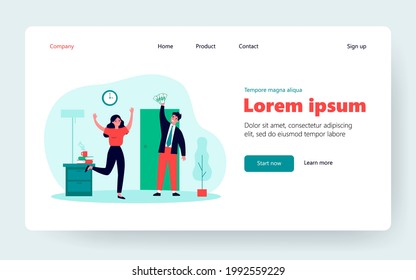 Man Bringing Salary To Wife. Husband Coming Home With Money, Cash. Flat Vector Illustration. Family, Income, Budget Concept For Banner, Website Design Or Landing Web Page