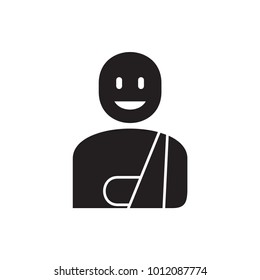 man with broken arm icon illustration isolated vector sign symbol