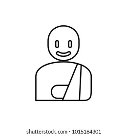 man with broken arm icon illustration isolated vector sign symbol
