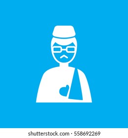 man with broken arm icon illustration isolated vector sign symbol