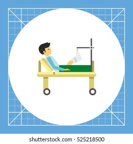 Man with Broken Leg Icon