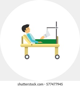 Man with Broken Leg Icon
