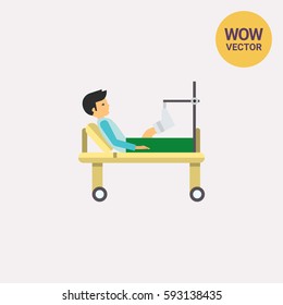 Man with Broken Leg Icon