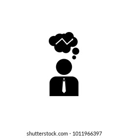 man with bubble growth ideas icon. Element of finance for mobile concept and web apps. Illustration icon for website design and development, app development. Premium icon on white background