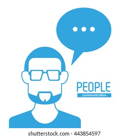 man and bubble icon. People design. Vector graphic