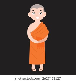 Man buddhist monk character design human