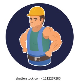 man Builder in work suit