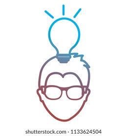 man with bulb icon