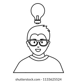 man with bulb icon