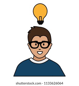 man with bulb icon