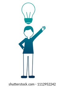 man and bulb idea creativity innovation