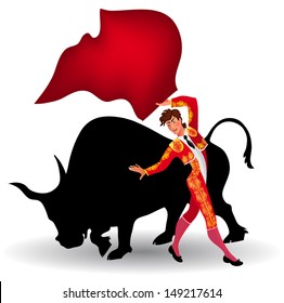 The man with the bull