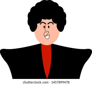 Man in burka, illustration, vector on white background.