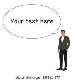 Man in business clothes and place for text