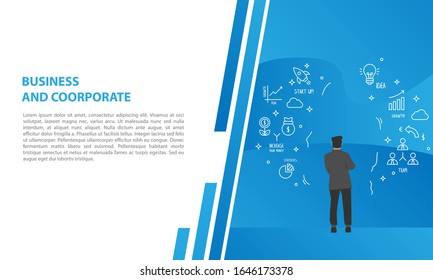 Diseño de elementos humanos y empresariales.Concepto moderno de ilustración vectorial para el desarrollo de sitios web y móviles