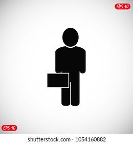 man business icon, stock vector illustration flat design style