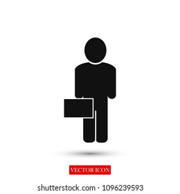 man business icon, stock vector illustration flat design style