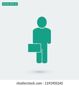 man business icon, stock vector illustration flat design style