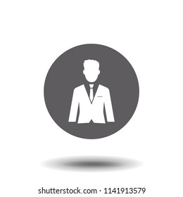 man in business icon, vector best flat icon, EPS