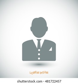 man in business icon, vector best flat icon, EPS