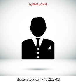 man in business icon, vector best flat icon, EPS