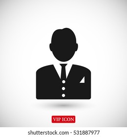 man in business icon, vector best flat icon, EPS