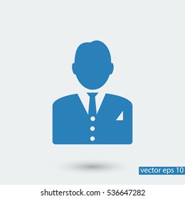 man in business icon, vector best flat icon, EPS