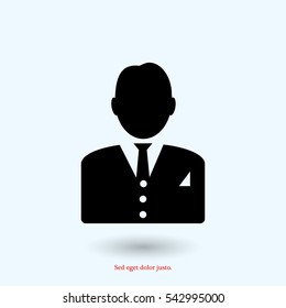 man in business icon, vector best flat icon, EPS