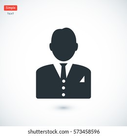 man in business icon, vector best flat icon, EPS
