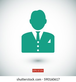 man in business icon, vector best flat icon, EPS