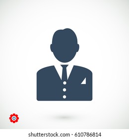 man in business icon, vector best flat icon, EPS