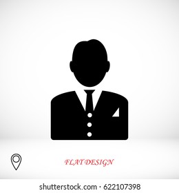 man in business icon, vector best flat icon, EPS