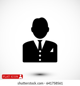 man in business icon, vector best flat icon, EPS