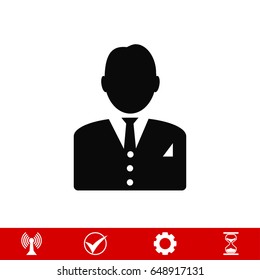man in business icon, vector best flat icon, EPS