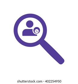 Man business Icon, vector illustration. Flat design style