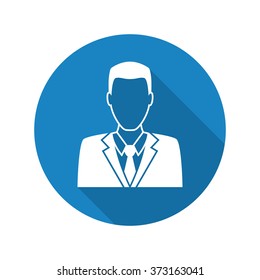 Man in business suit icon, vector symbol