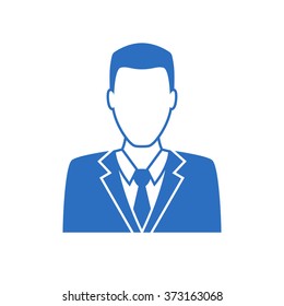 Man in business suit icon, vector symbol