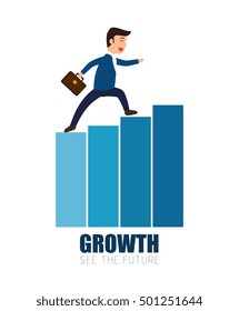 man business walking growth progress