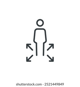 Man businessman decision icon, vector illustration