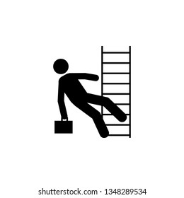 Stick Man Businessman Climbs Stairs Concept Stock Vector (royalty Free 